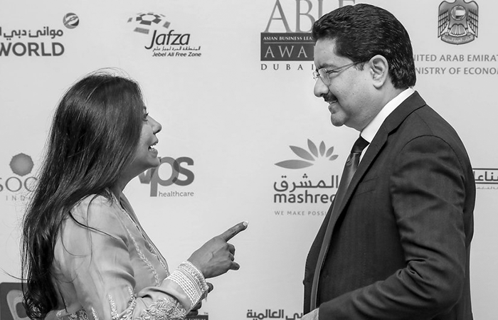 Malini Menon with ABLF 2019 Global Asian Award Recipient Kumar Mangalam Birla